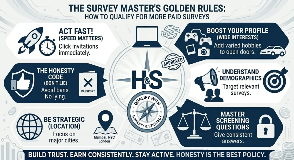 Tips to qualify for more online surveys