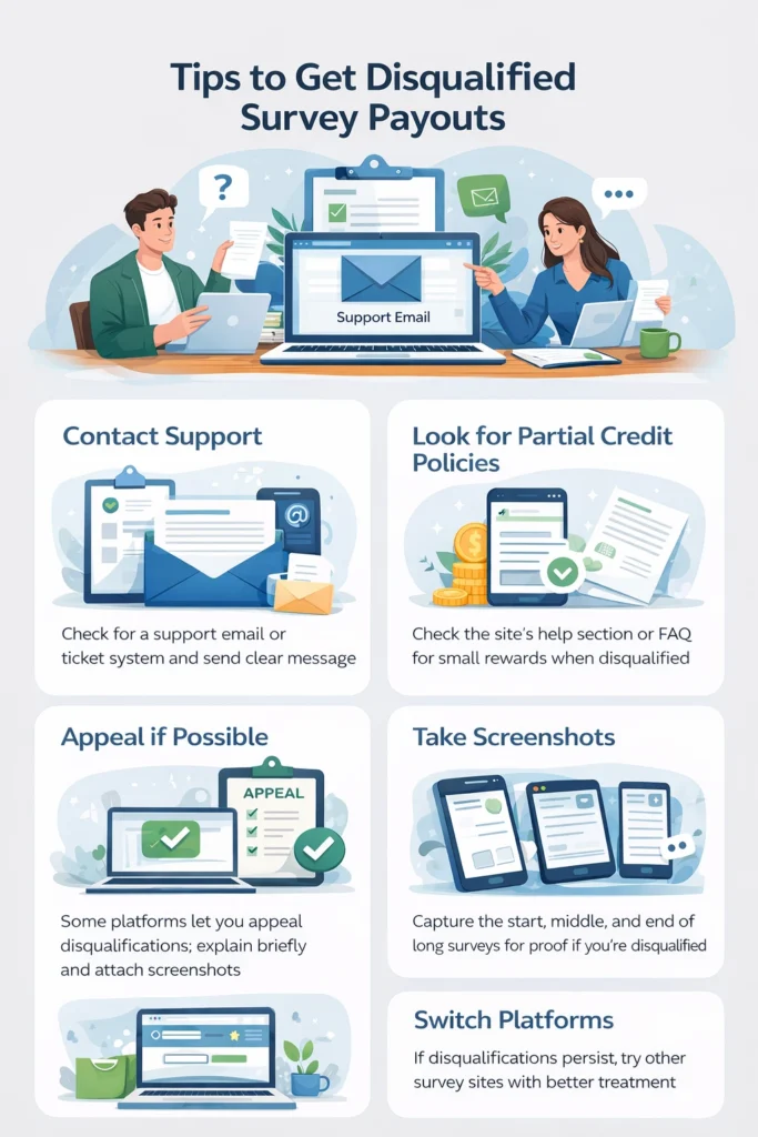 tips to get disqualified survey payouts