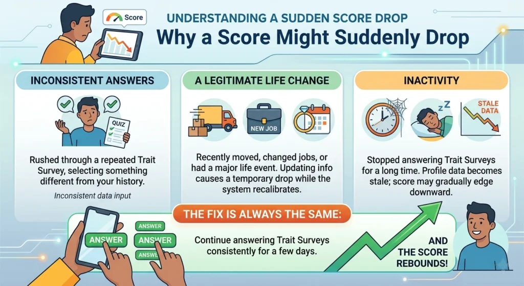 Reasons that affect trait score