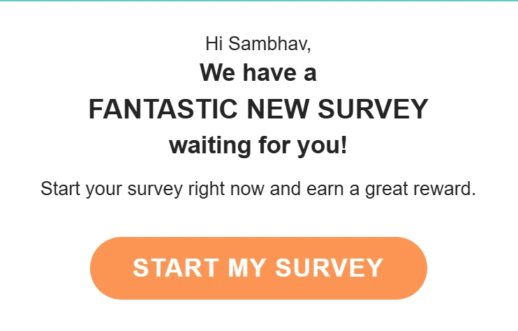 Surveyworld survey invitation through mail